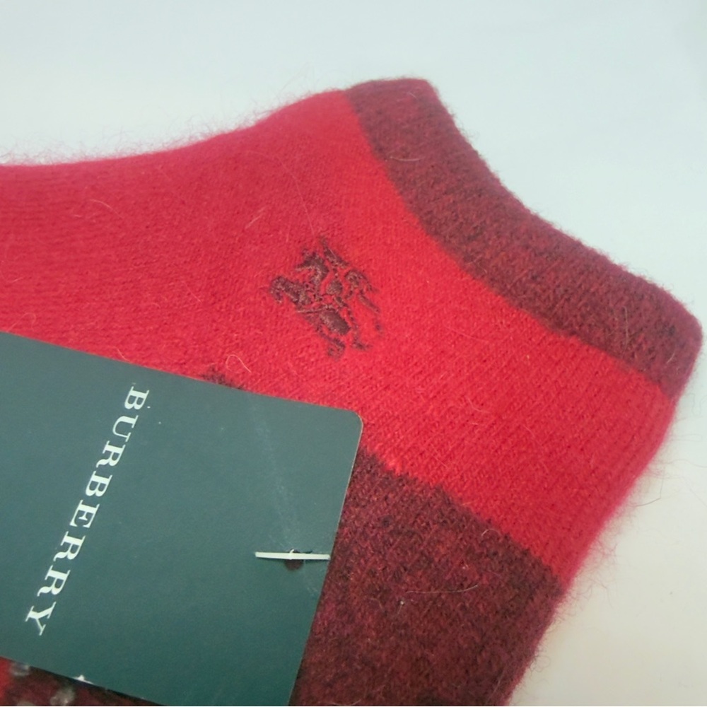 Burberry Deep Red Casual wool Socks - Picture 7 of 8